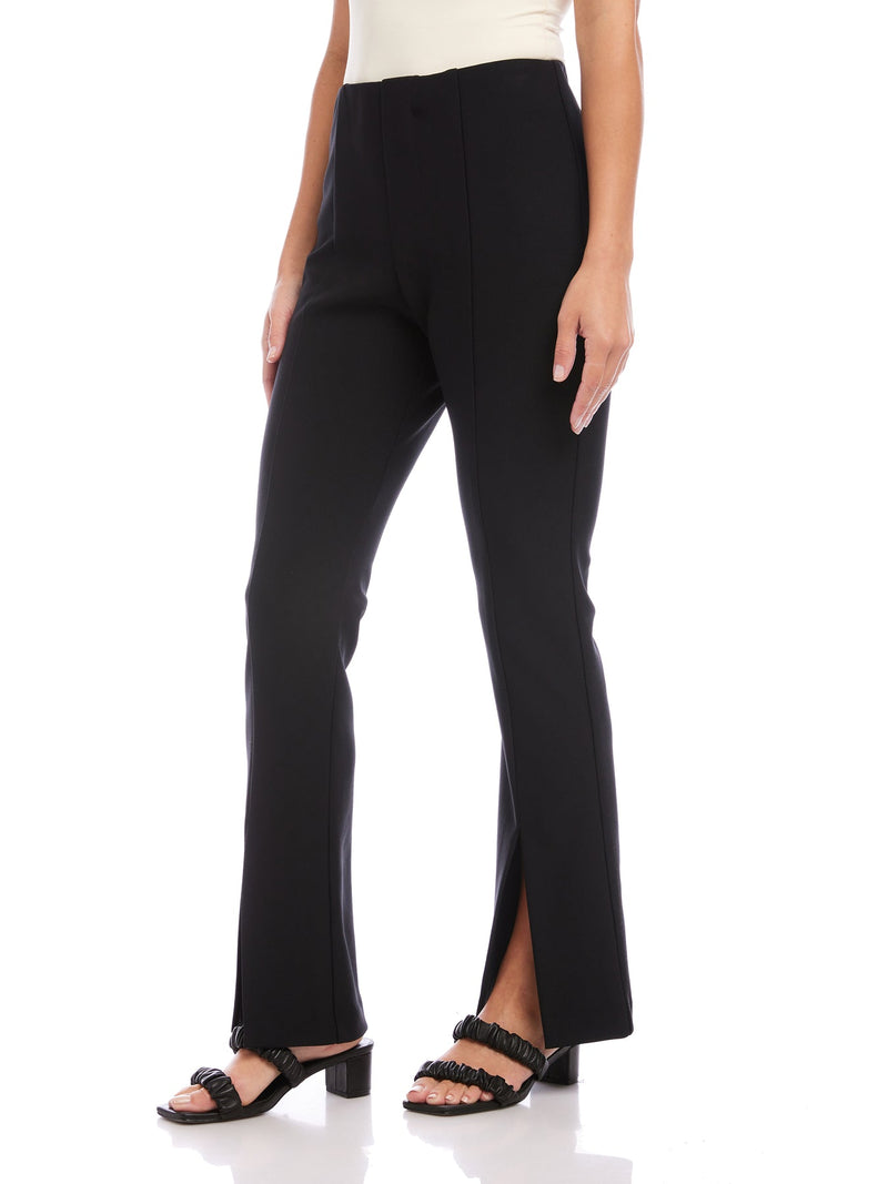 FRONT SLIT PANT - BLK