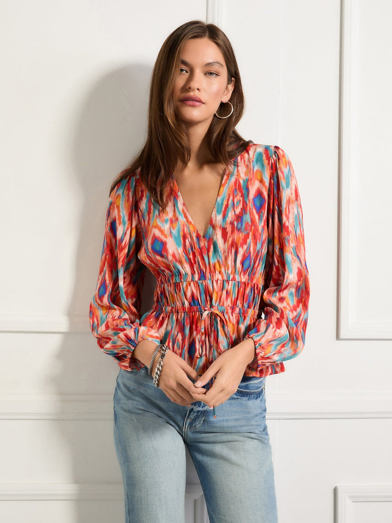 SHIRRED WAIST TOP