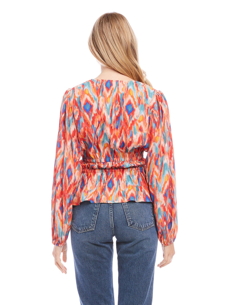SHIRRED WAIST TOP