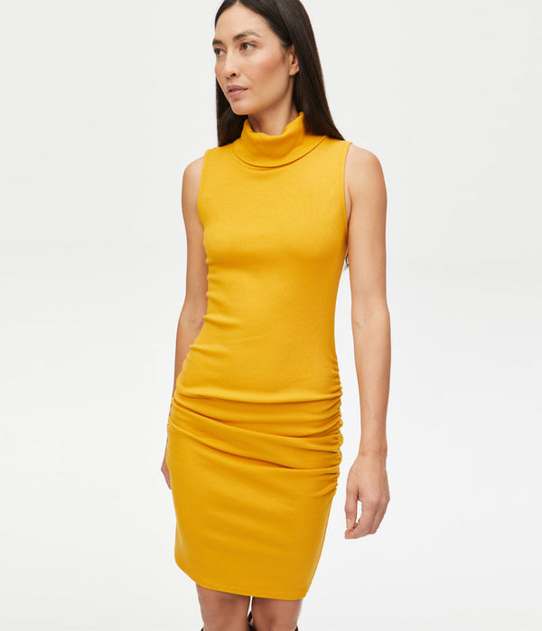 TURTLENECK MACY DRESS - AMBER