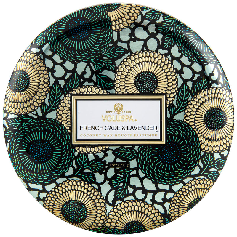 FRENCH CADE LAVENDER 3 WICK TIN CANDLE