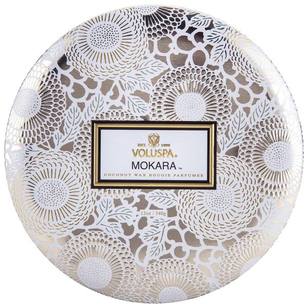 MOKARA 3 WICK TIN CANDLE 12oz.