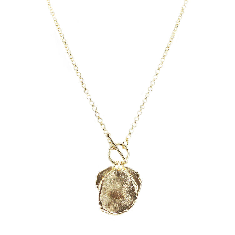 SUZ TEXTURED COIN NECKLACE