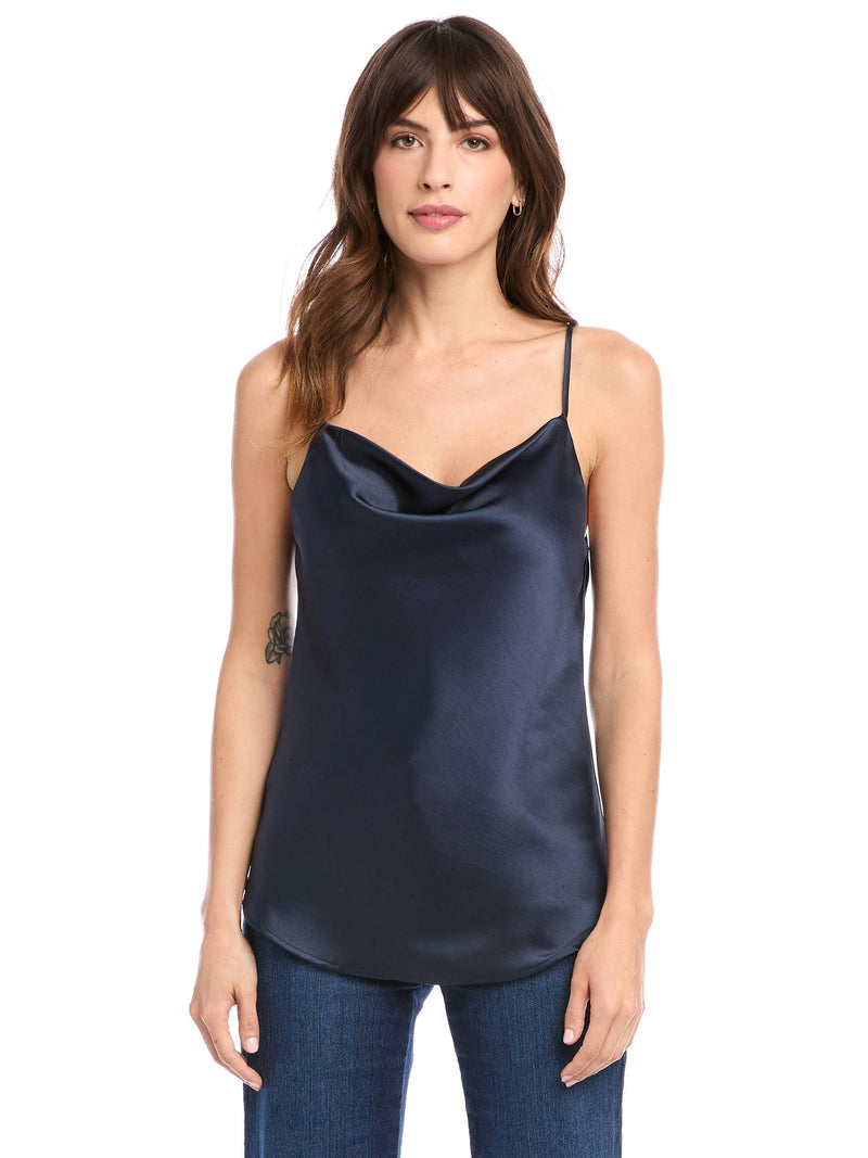 DRAPE CAMI - NAVY