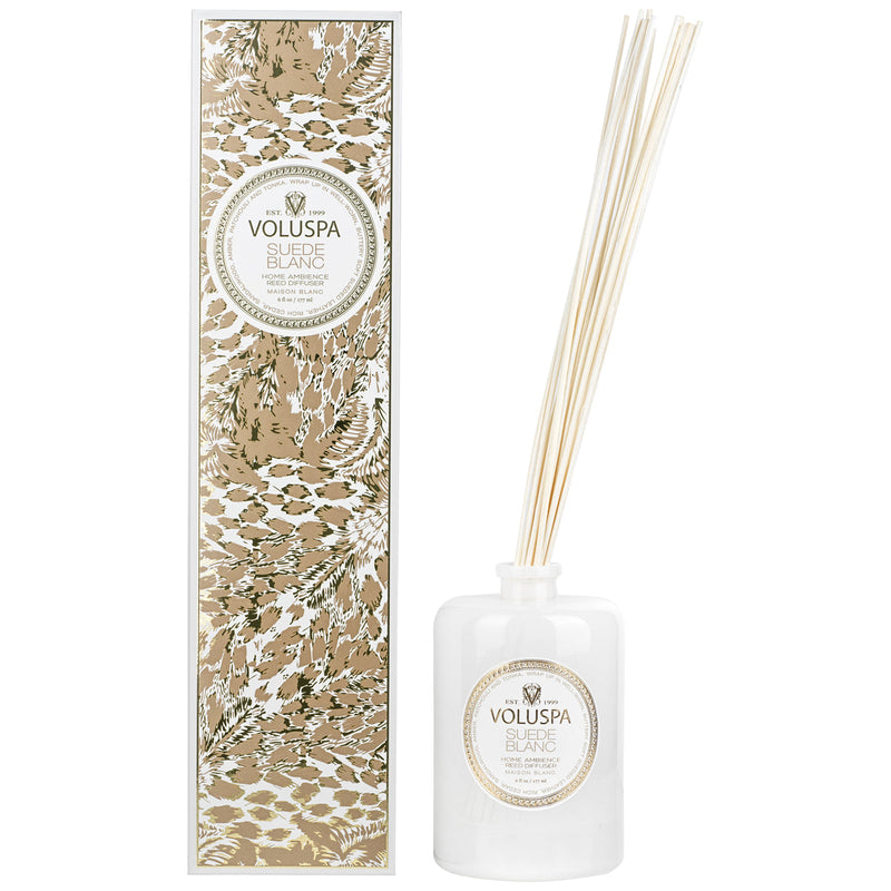 SUEDE BLANC REED DIFFUSER 6oz.
