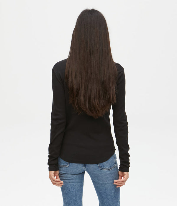 LUCY HENLEY TEE - BLACK