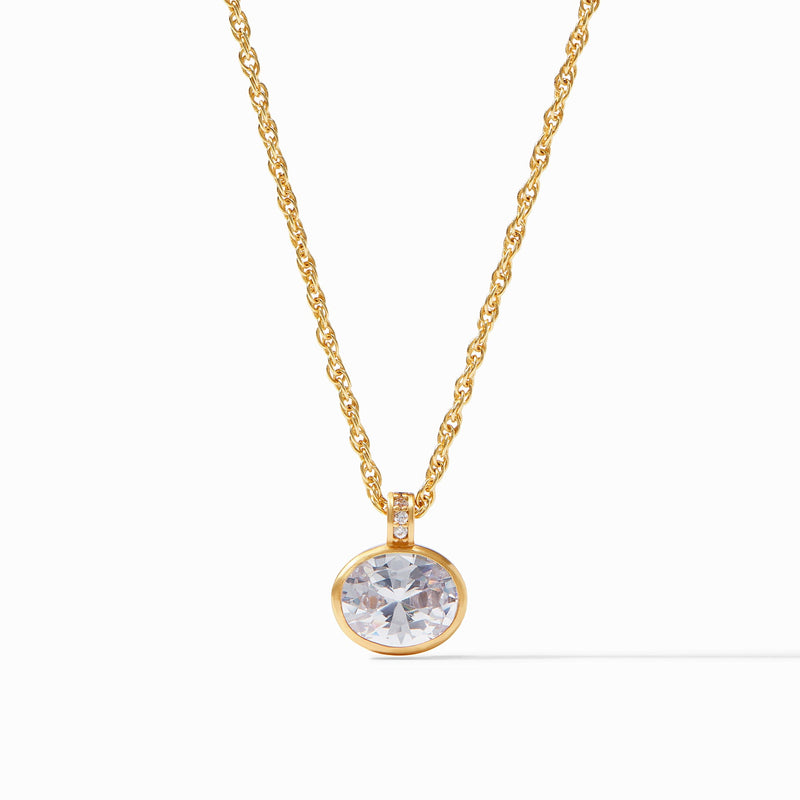 ANTONIA SOLITAIRE NECKLACE - GOLD CZ
