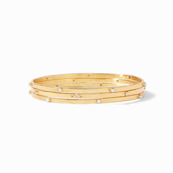 CRESCENT BANGLE - GOLD CZ MED