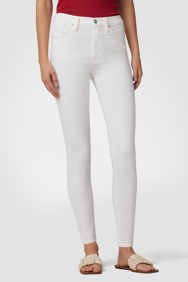 BARBARA HIGH RISE-SUPER SKINNY ANKLE JEAN - WHITE