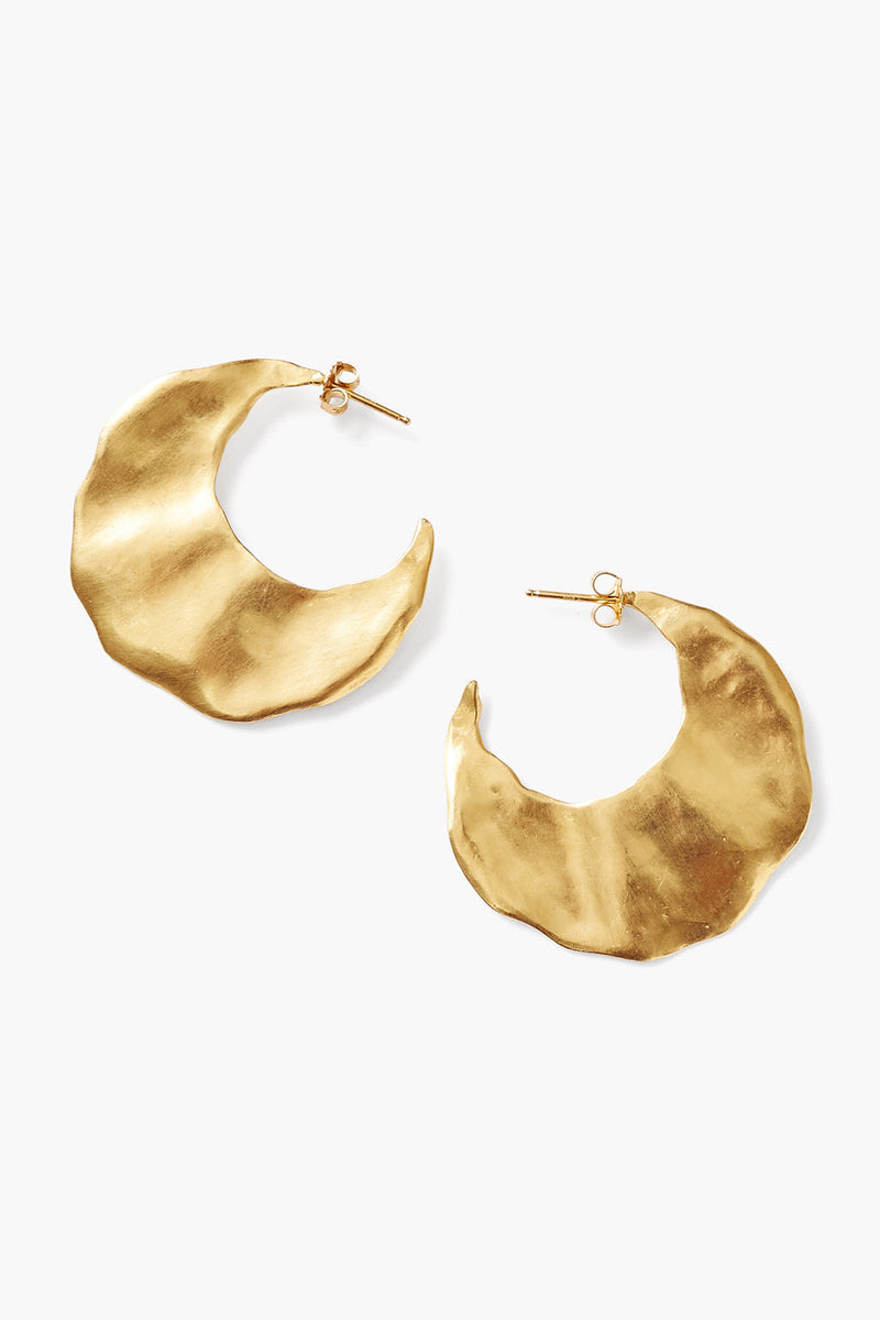 GRANDE GOLD CRESCENT WAVE EARRINGS