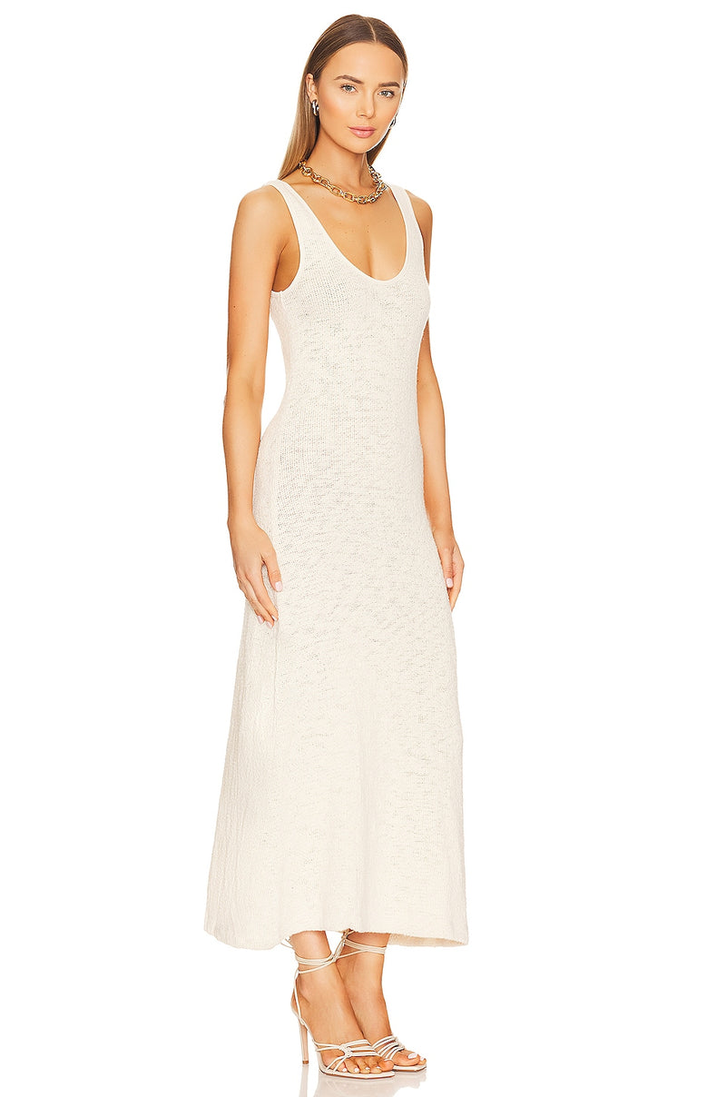 SLUB SWEATER KNIT TANK DRESS - UNDYED