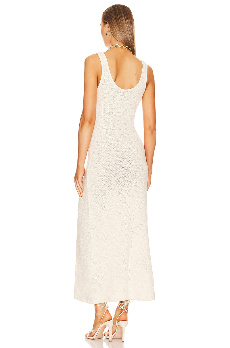 SLUB SWEATER KNIT TANK DRESS - UNDYED