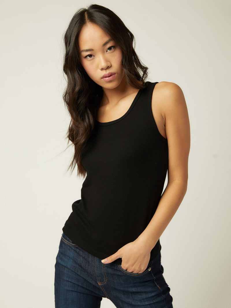 EVERYDAY RIBBED TANK - BLK