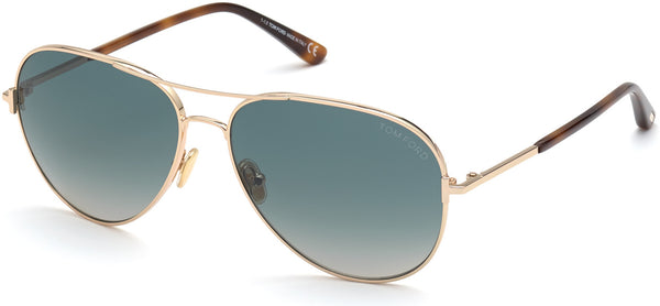 TOM FORD - CLARK - SHINY ROSE GOLD/TURQUOISE