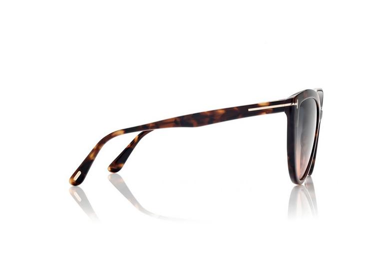 TOM FORD - ISABELLA - SHINY VINT. DK HAVANA GRAD. TEAL/ORANGE