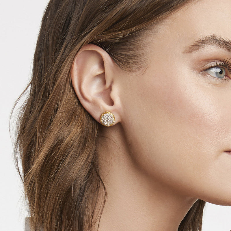 FLEUR-DE-LIS PAVE STUD