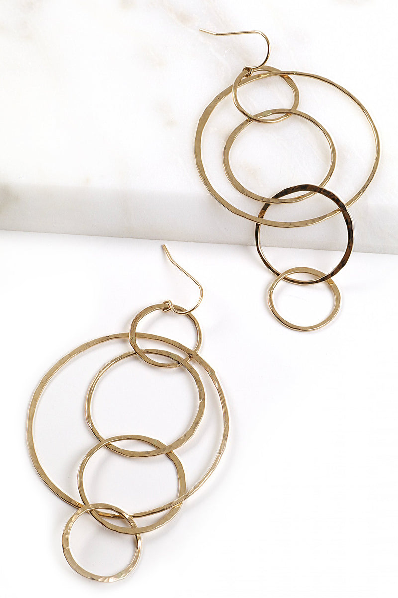 Hammered Circular Earrings