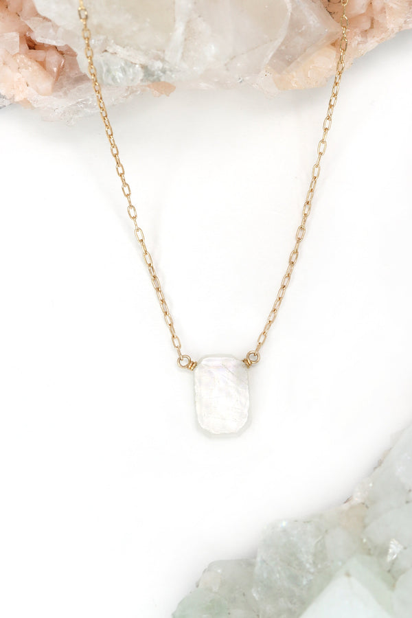 MOONSTONE DASH NECKLACE