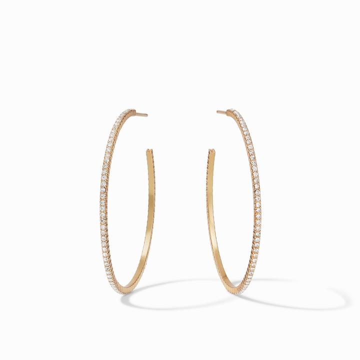WINDSOR HOOP GOLD - LARGE CRYSTAL