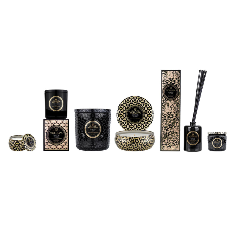 SUEDE NOIR 3 WICK TIN CANDLE 12oz.
