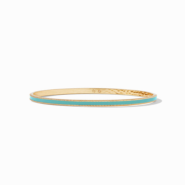 MARSEILLE BANGLE GOLD - BAHAMIAN BLUE ENAMEL