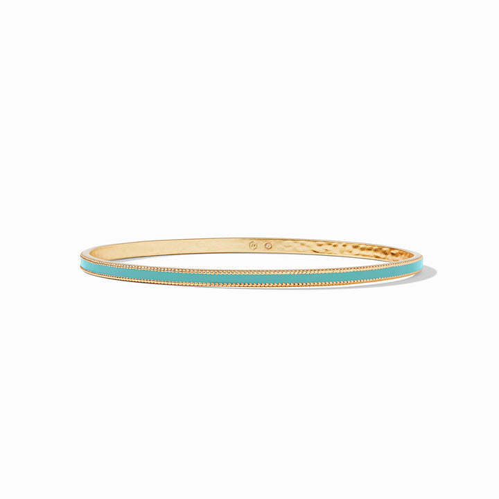 MARSEILLE BANGLE GOLD - BAHAMIAN BLUE ENAMEL