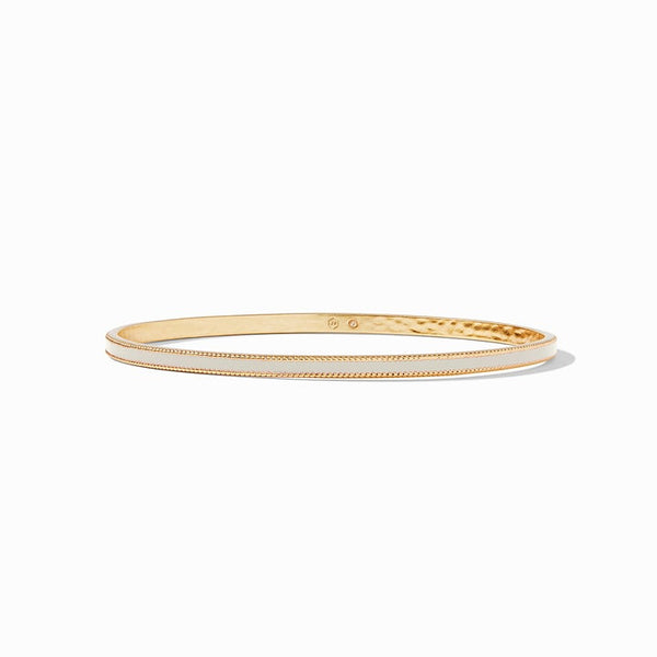 MARSEILLE BANGLE GOLD - IVORY ENAMEL