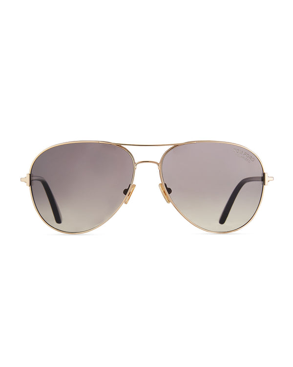 TOM FORD CLARK - SHINY ROSE GOLD/BLACK POLARIZED