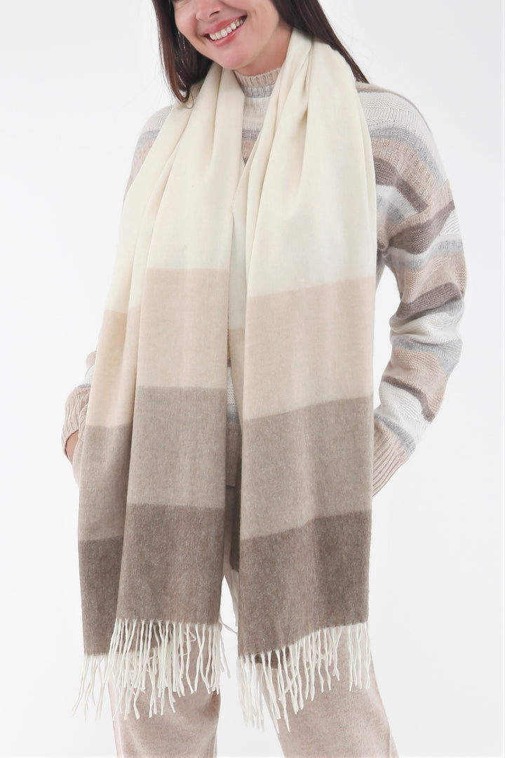 STRIPE NEUTRAL TRAVEL WRAP