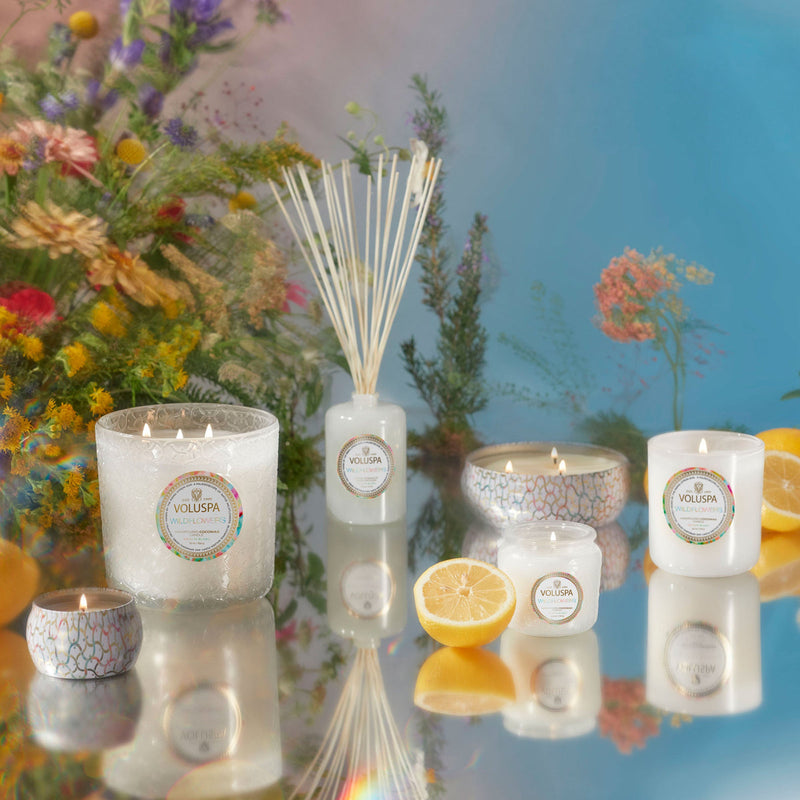 WILDFLOWERS 3 WICK TIN CANDLE 12oz.