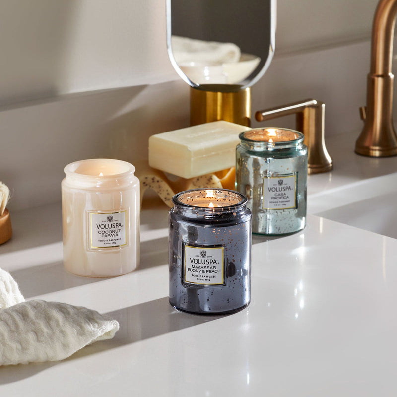 MAKASSAR EBONY & PEACH SMALL JAR CANDLE 5.5oz.
