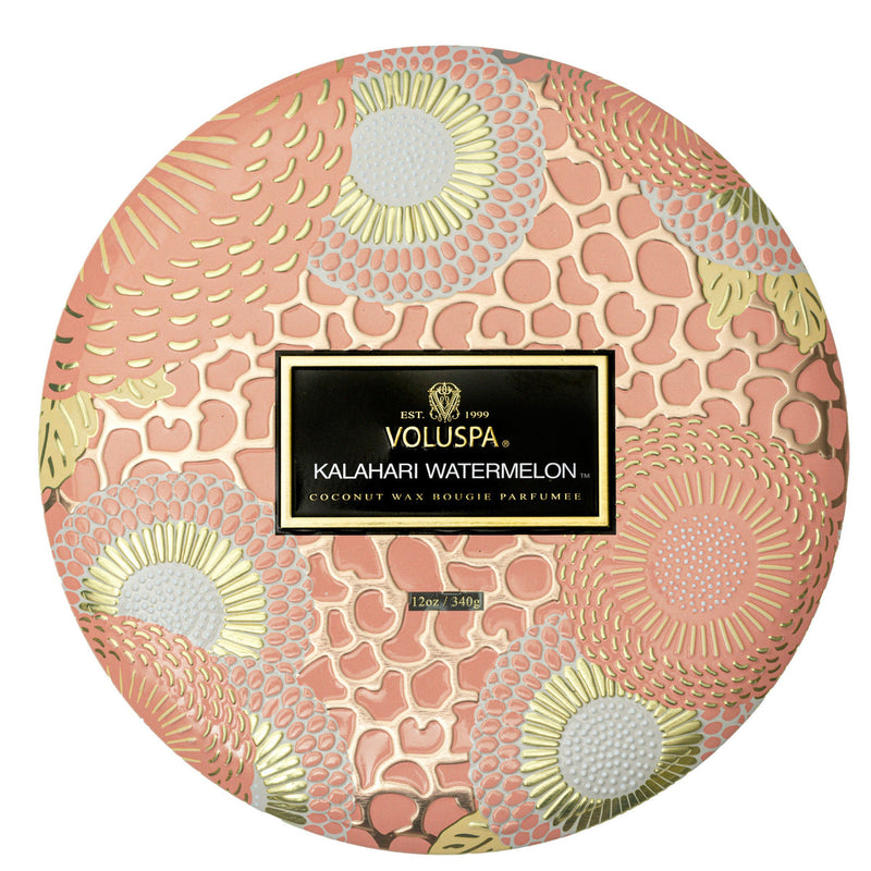 KALAHARI WATERMELON 3 WICK TIN CANDLE 12oz.