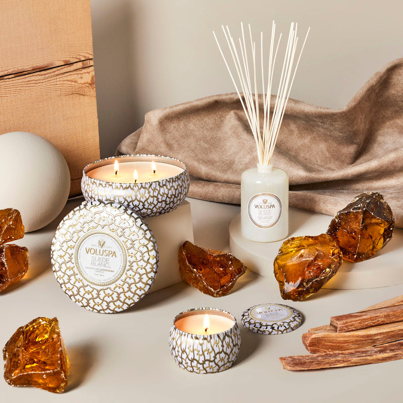 SUEDE BLANC REED DIFFUSER 6oz.
