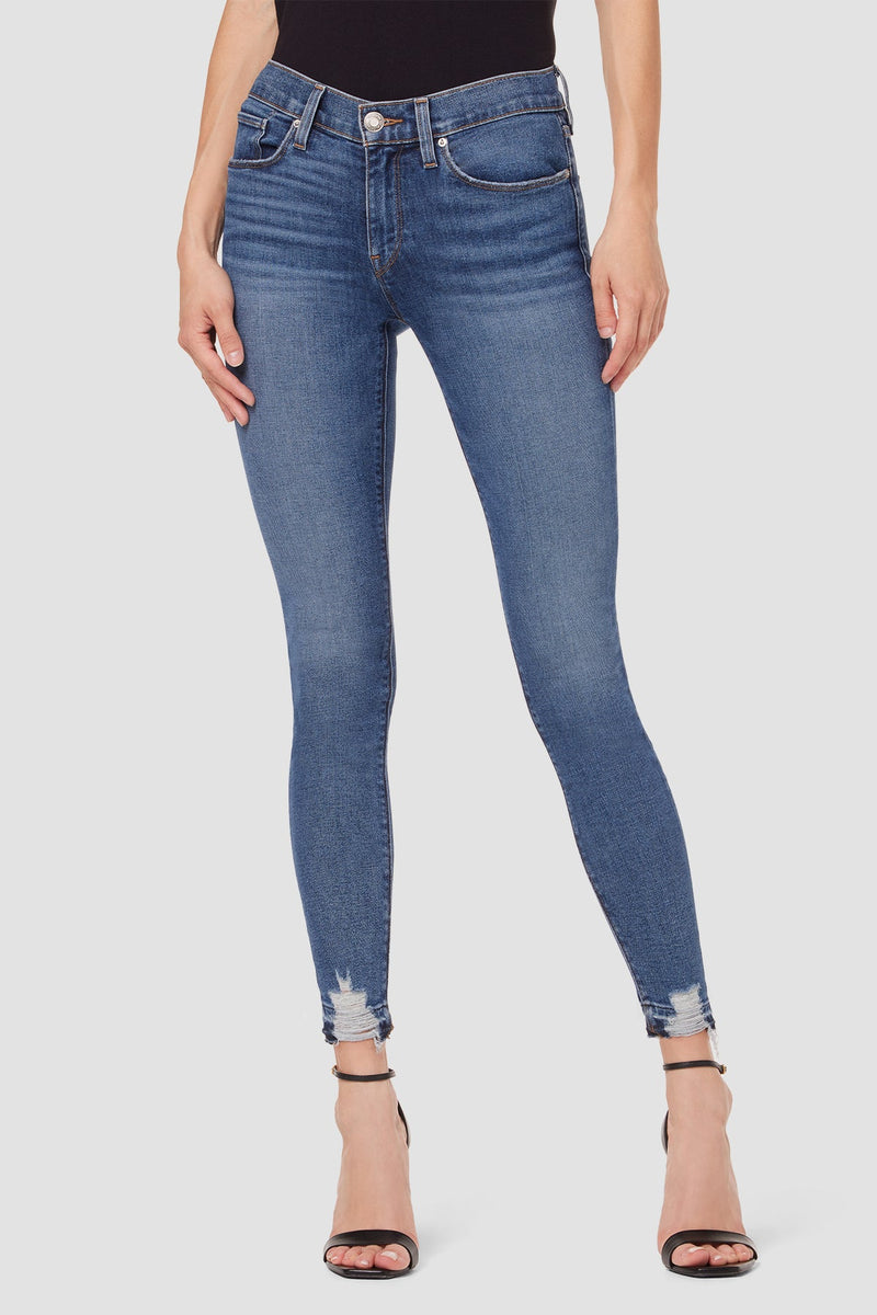 NICO MID RISE SUPER SKINNY CROP JEAN - SHORT WAVE