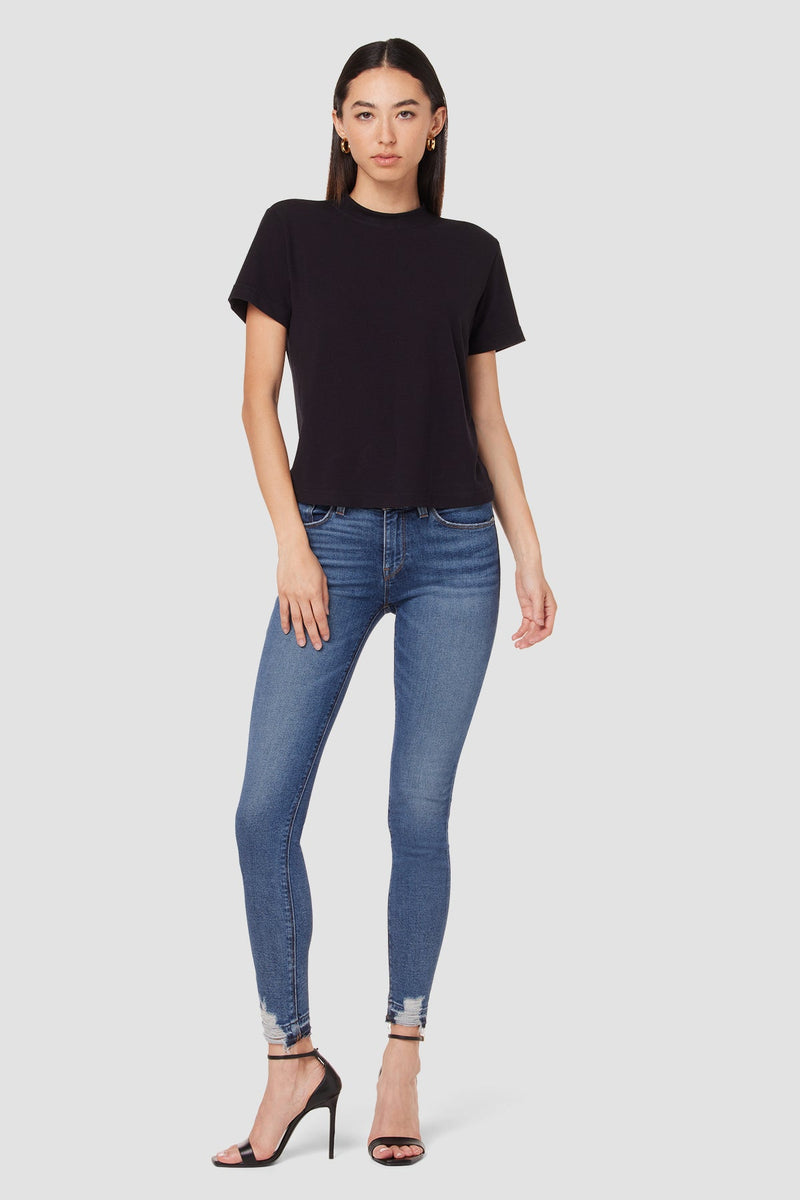 NICO MID RISE SUPER SKINNY CROP JEAN - SHORT WAVE