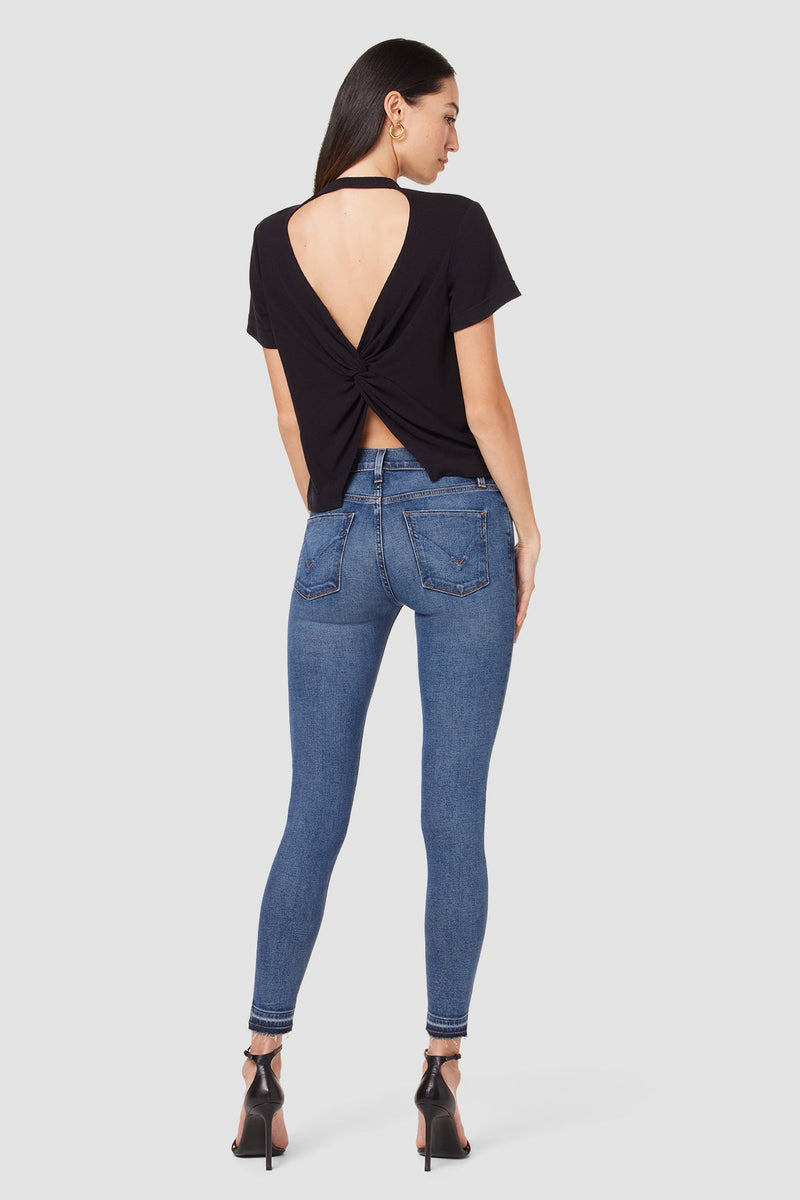 NICO MID RISE SUPER SKINNY CROP JEAN - SHORT WAVE