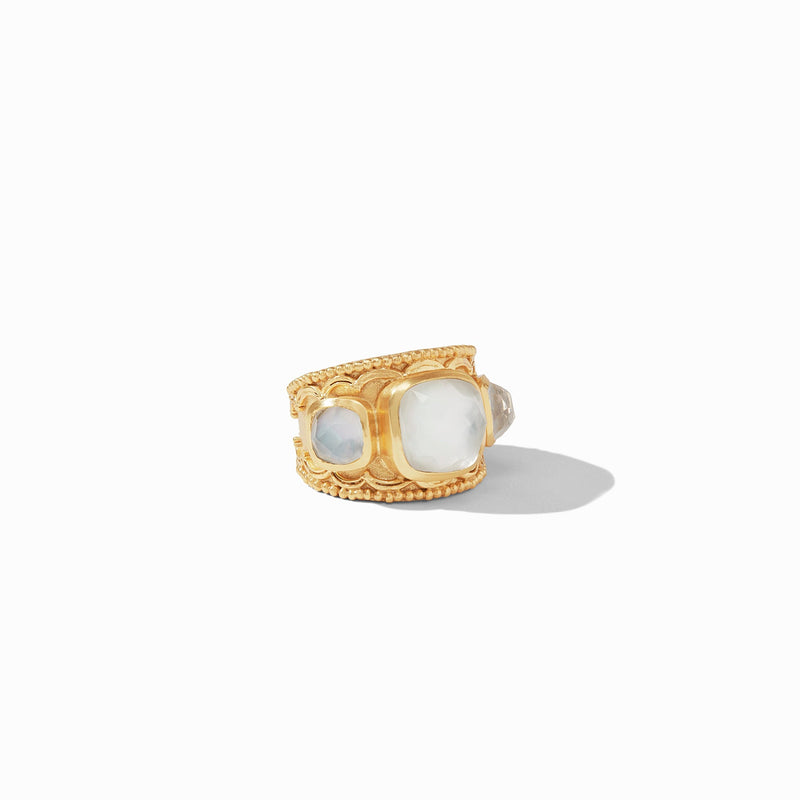 TRIESTE STATEMENT RING - CLEAR CRYSTAL