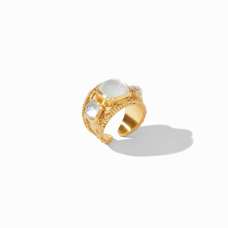 TRIESTE STATEMENT RING - CLEAR CRYSTAL
