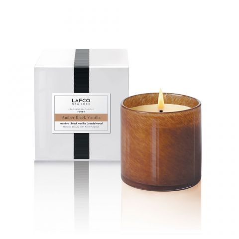 AMBER BLACK VANILLA CLASSIC CANDLE 6.5oz-FOYER