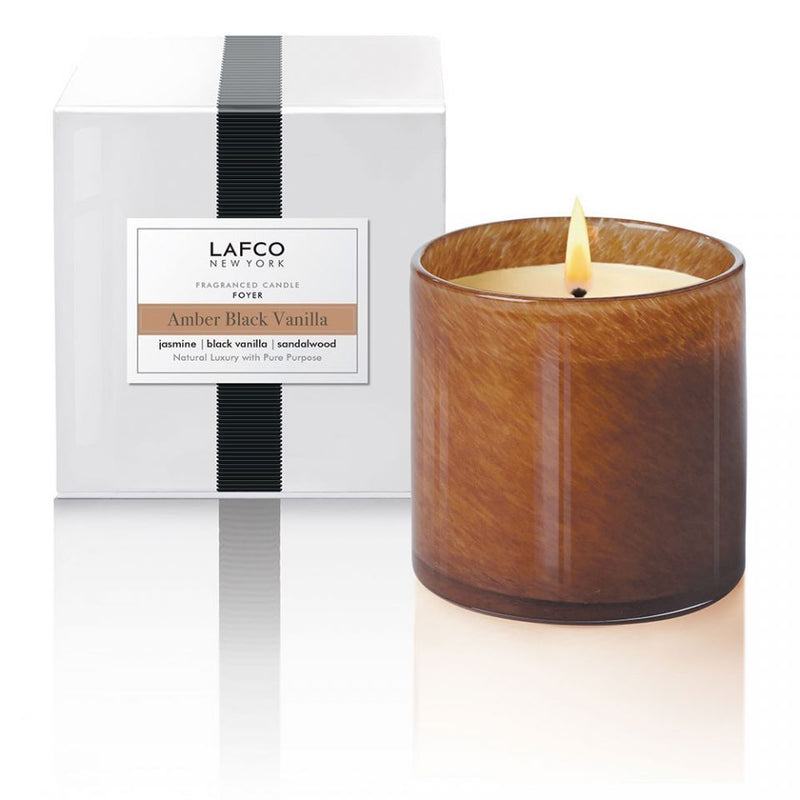 AMBER BLACK VANILLA SIGNATURE CANDLE 15.5oz-FOYER