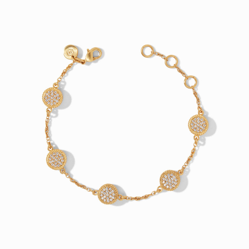 WINDSOR DELICATE GOLD BRACELET - GOLD PAVE WHITE CZ