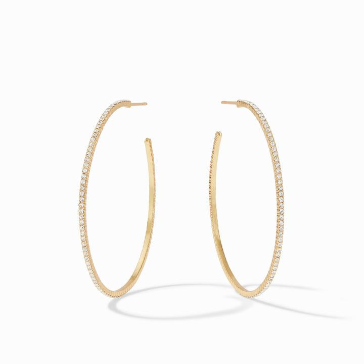 WINDSOR HOOP GOLD - XL CRYSTAL