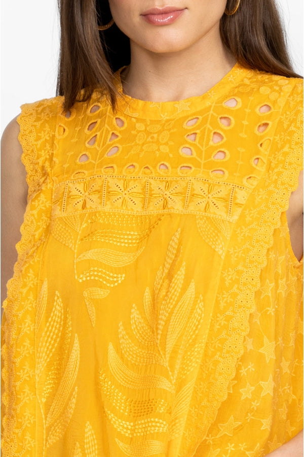 LEAFY CONCETTA BLOUSE - WARM APRICOT