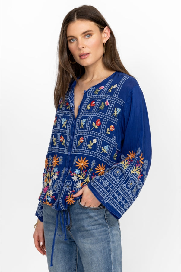 WYATT BLOUSE - DK BLUE