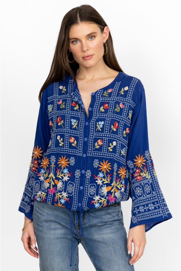 WYATT BLOUSE - DK BLUE