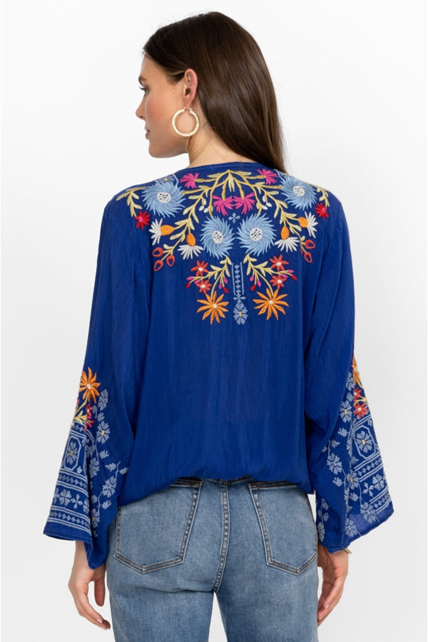 WYATT BLOUSE - DK BLUE