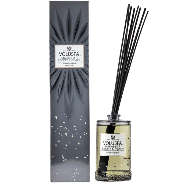 MAKASSAR EBONY & PEACH REED DIFFUSER 6.5oz.