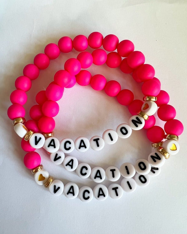 BRACELETS WITH LOVE NJ - FUCHSIA / HOT PINK - VACATION