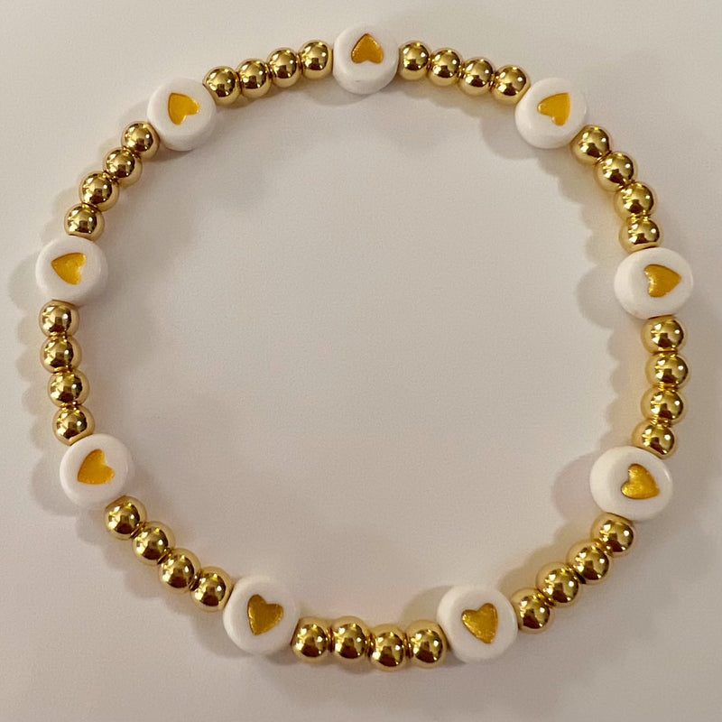BRACELETS WITH LOVE NJ - GOLD - HEARTS