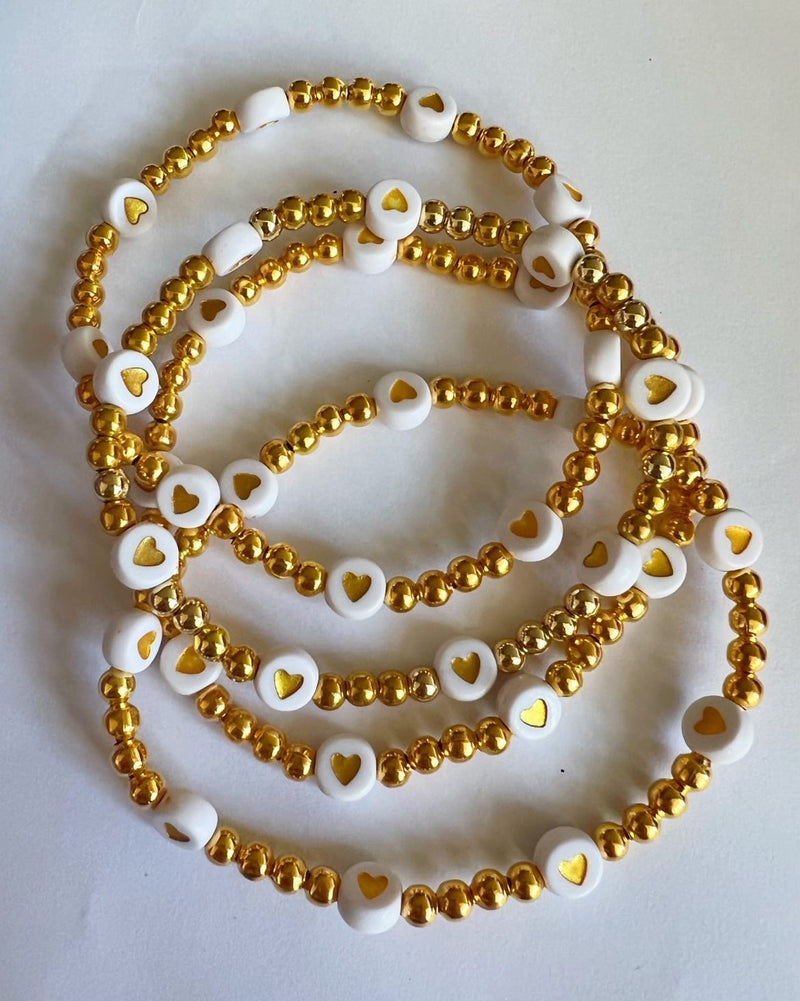 BRACELETS WITH LOVE NJ - GOLD - HEARTS